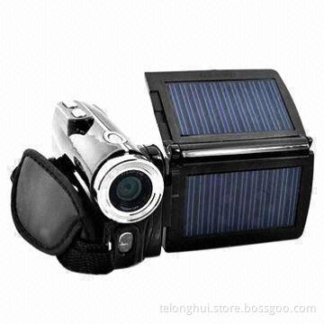 Solar Powered Digital Camcorder, Dual Solar Charging Panels, 16MP Resolution